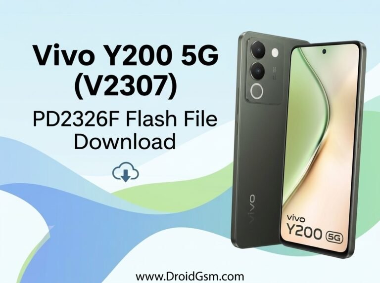 Vivo Y200 (V2307) 5G PD2326F Stock Firmware ROM (Flash File)